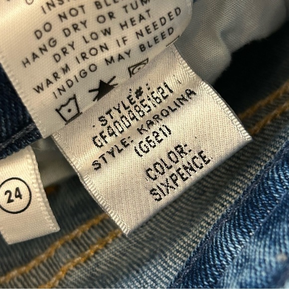 ❤️ GRLFRND KAROLIMA Distressed Blue Skinny Jeans 24x27 - Picture 7 of 11